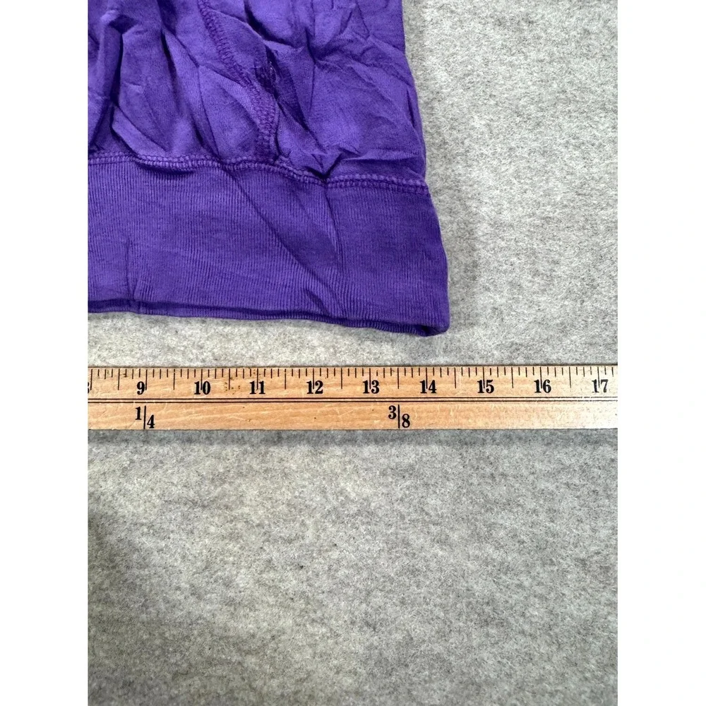 Nike Hoodie Womens Small Purple Just Do It Graphic Ribbed Trim Kangaroo Pocket
